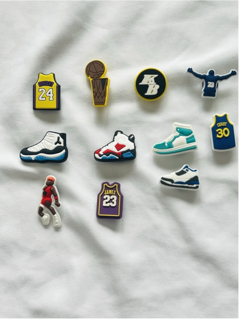 Basketball Croc Charms Lot Jordan Kobe LeBron Curry Sneaker Jibbitz